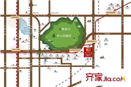 中垠紫金觀邸項(xiàng)目區(qū)位圖