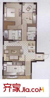 都市羲和一期B號(hào)樓標(biāo)準(zhǔn)層a2戶型 3室2廳2衛(wèi)1廚