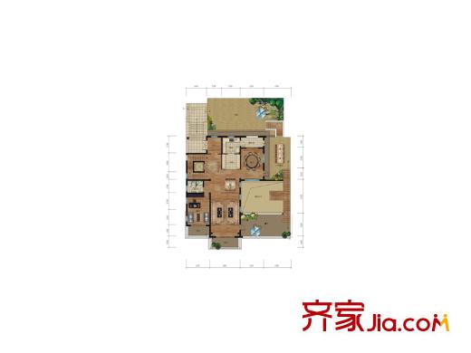 陽明山莊三期B2-N-01戶型二層 3室2廳1衛(wèi)1廚