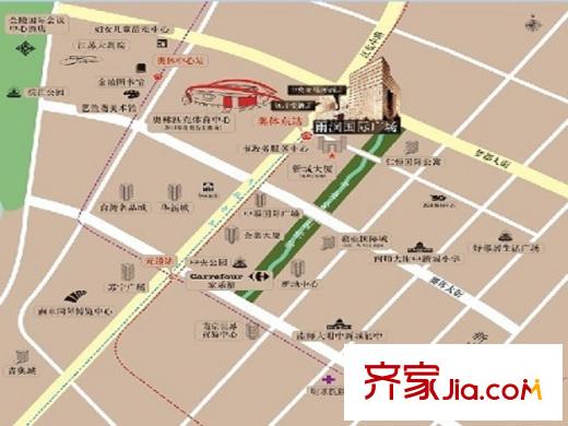 雨潤國際廣場區(qū)位配套圖