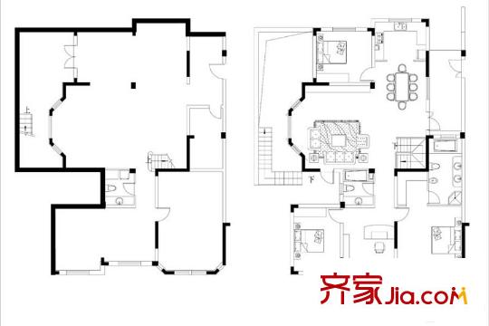 高湖道1幢標準層A1戶型 5室4廳3衛(wèi)1廚