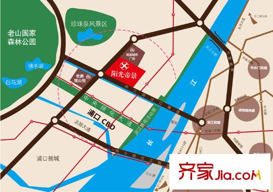 陽光帝景區(qū)域圖