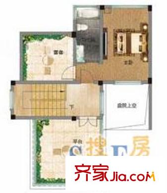 伴山香檳園一期3F-E戶(hù)型 1室1衛(wèi)