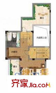 伴山香檳園一期3F-F戶(hù)型 1室1衛(wèi)