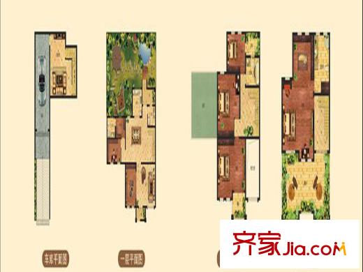 瑞景葉泊藍(lán)山一期獨(dú)棟別墅標(biāo)準(zhǔn)層D3戶型 5室2廳3衛(wèi)1廚