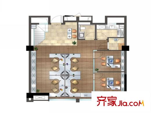 弘陽(yáng)VOHO4.8II一期008棟標(biāo)準(zhǔn)層A戶型 2室2廳1衛(wèi)1廚
