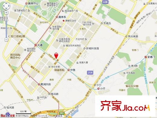 盛康河西大街地塊交通圖