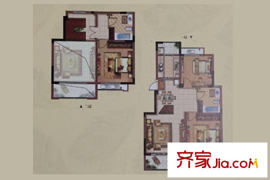 鳳麟府D戶型 3室2廳1衛(wèi)1廚