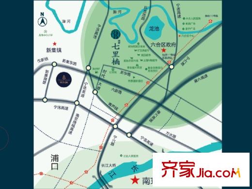 騁望七里楠花園區(qū)位圖