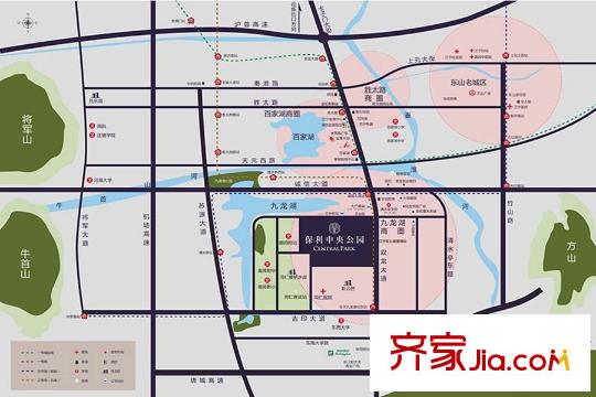 保利中央公園區(qū)位圖