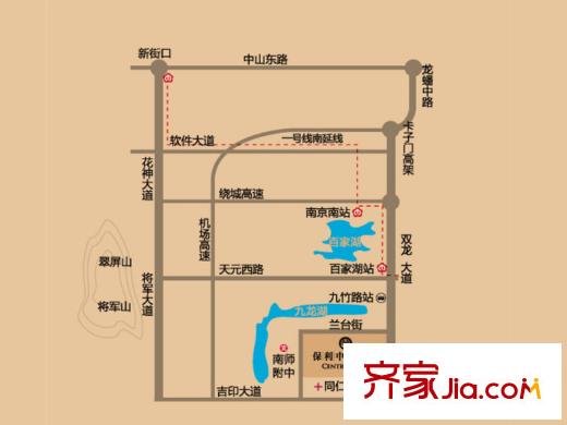 保利中央公園區(qū)位圖