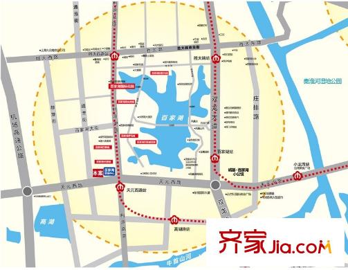 百家湖利源國際公館區(qū)位圖