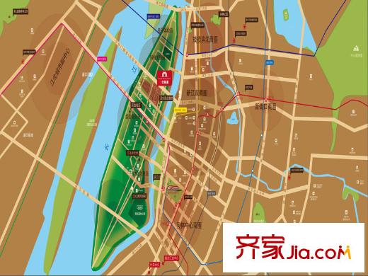 升龍公園道區(qū)位圖