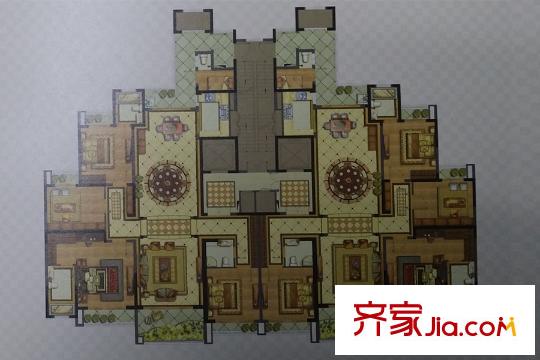 雅居樂濱江國際一期30#、31#、35#、36#標準層B戶型 4室2廳3衛(wèi)1廚