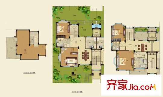 東屏湖9號(hào)一期標(biāo)準(zhǔn)層A3戶型 4室3廳3衛(wèi)1廚