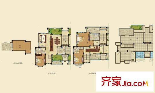 東屏湖9號一期標準層A2戶型 4室2廳2衛(wèi)1廚