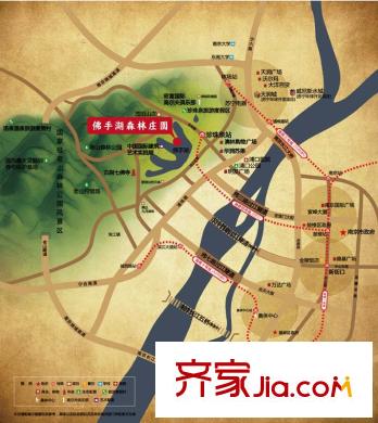 佛手湖森林莊園交通圖