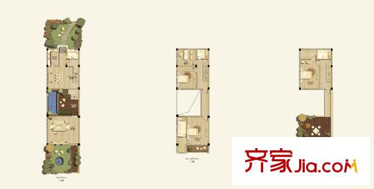 國(guó)府大院一期15-26幢標(biāo)準(zhǔn)層A戶型 4室2廳4衛(wèi)1廚