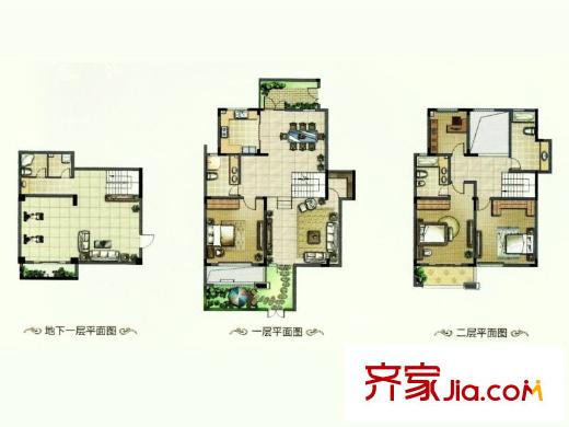 鳳凰山莊一期01-20幢疊加A戶型 4室2廳3衛(wèi)1廚