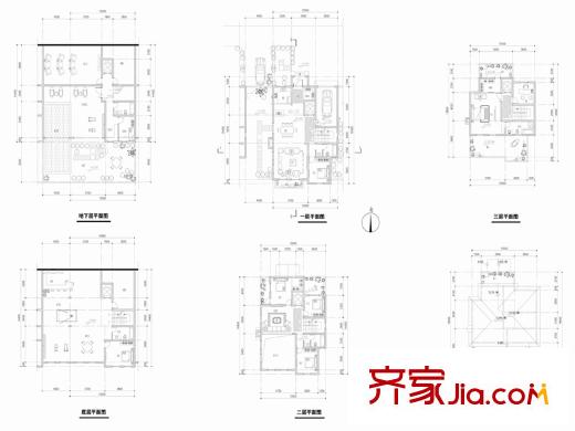 新湖仙林翠谷一期獨(dú)棟標(biāo)準(zhǔn)層ND-2C戶型圖 7室3廳6衛(wèi)2廚