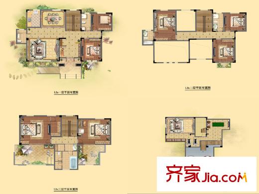 蘇寧鐘山朝陽府一期25-35幢標(biāo)準(zhǔn)層La2戶型 7室3廳5衛(wèi)1廚