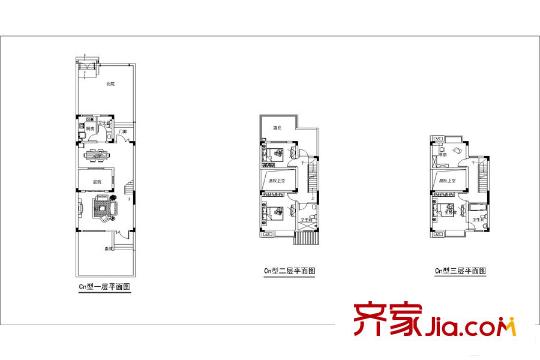 鴻信大宅門二期31幢Cn戶型 4室2廳3衛(wèi)1廚