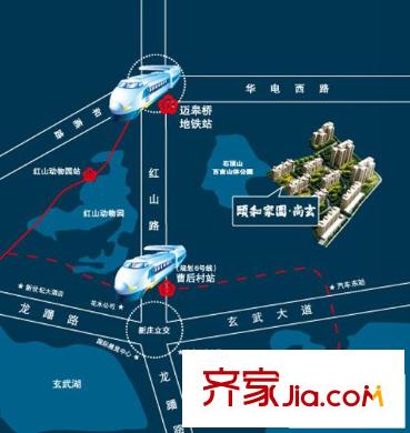 中電頤和家園交通圖區(qū)位圖