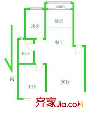 金王府戶型圖戶型圖2室 2室2廳1衛(wèi)1廚