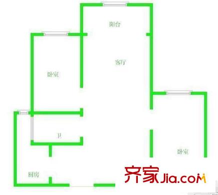 水月秦淮戶型圖戶型圖2室 2室2廳1衛(wèi)1廚