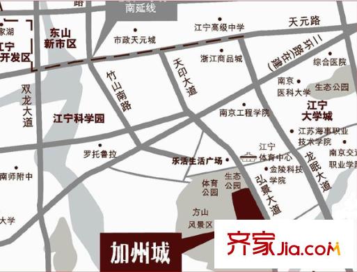 加州城交通圖