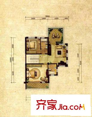 依云溪谷戶型圖戶型圖 2室 2室1廳2衛(wèi)