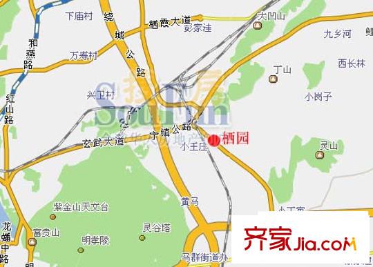 棲園交通圖