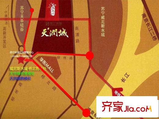 蘇寧威尼斯水城交通圖
