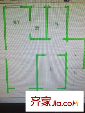 市政天元城戶型圖 戶型圖 2室  2室2廳1衛(wèi)1廚