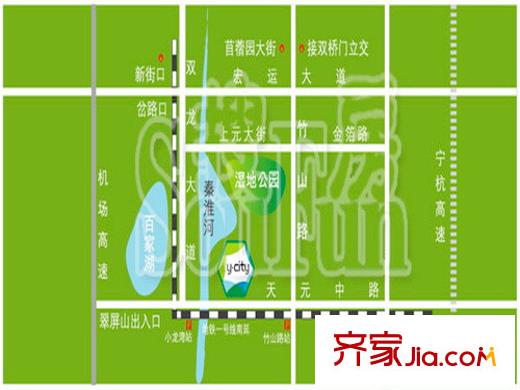 東渡國際青年城交通圖