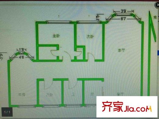 明月港灣戶型圖戶型圖 4室 4室2廳2衛(wèi)1廚