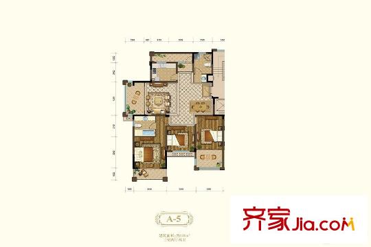 恒輝假日廣場(chǎng)一期2#、3#標(biāo)準(zhǔn)層A-5戶型 3室2廳2衛(wèi)1廚