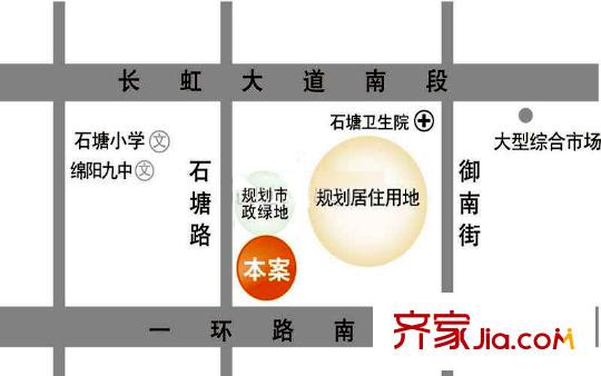 浩興城南御郡交通示意圖