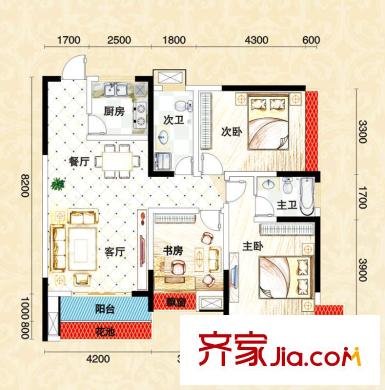 楓平方米398F區(qū) C戶型