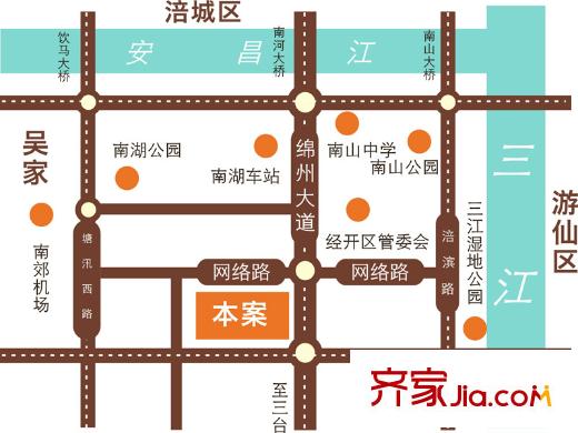 同立悅城交通示意圖