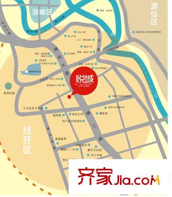 同立悅城交通示意圖