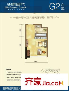 鉑金時代三批次公寓 G2 1室1廳1衛(wèi)1廚