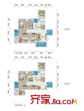 英酈莊園?曼城G2戶型 3室2廳2衛(wèi)1廚