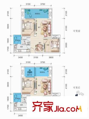 英酈莊園?曼城I1 戶型 2室2廳1衛(wèi)1廚