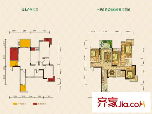 溫莎國(guó)際社區(qū)A4戶型 3室2廳2衛(wèi)1廚