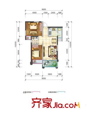 陽光?西雅圖D2 2室2廳1衛(wèi)1廚