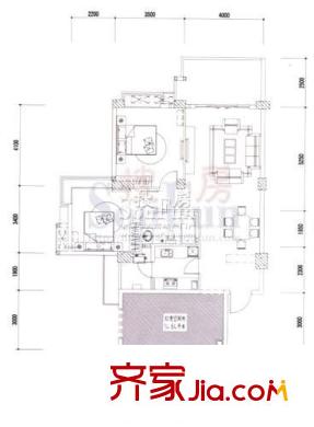 文泉翠滿庭戶型圖A戶型 2室2廳1衛(wèi)1廚