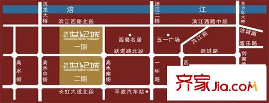 長虹世紀城二期交通圖
