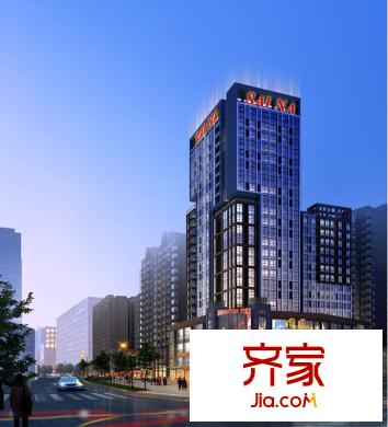 圣苑塞納陽(yáng)光曦岸商業(yè)夜景透視圖