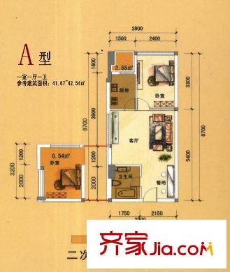 隆盛中央美地中央美地A 1室1廳1衛(wèi)